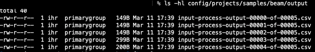 Apache Hop output files