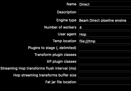 Apache Hop direct runner